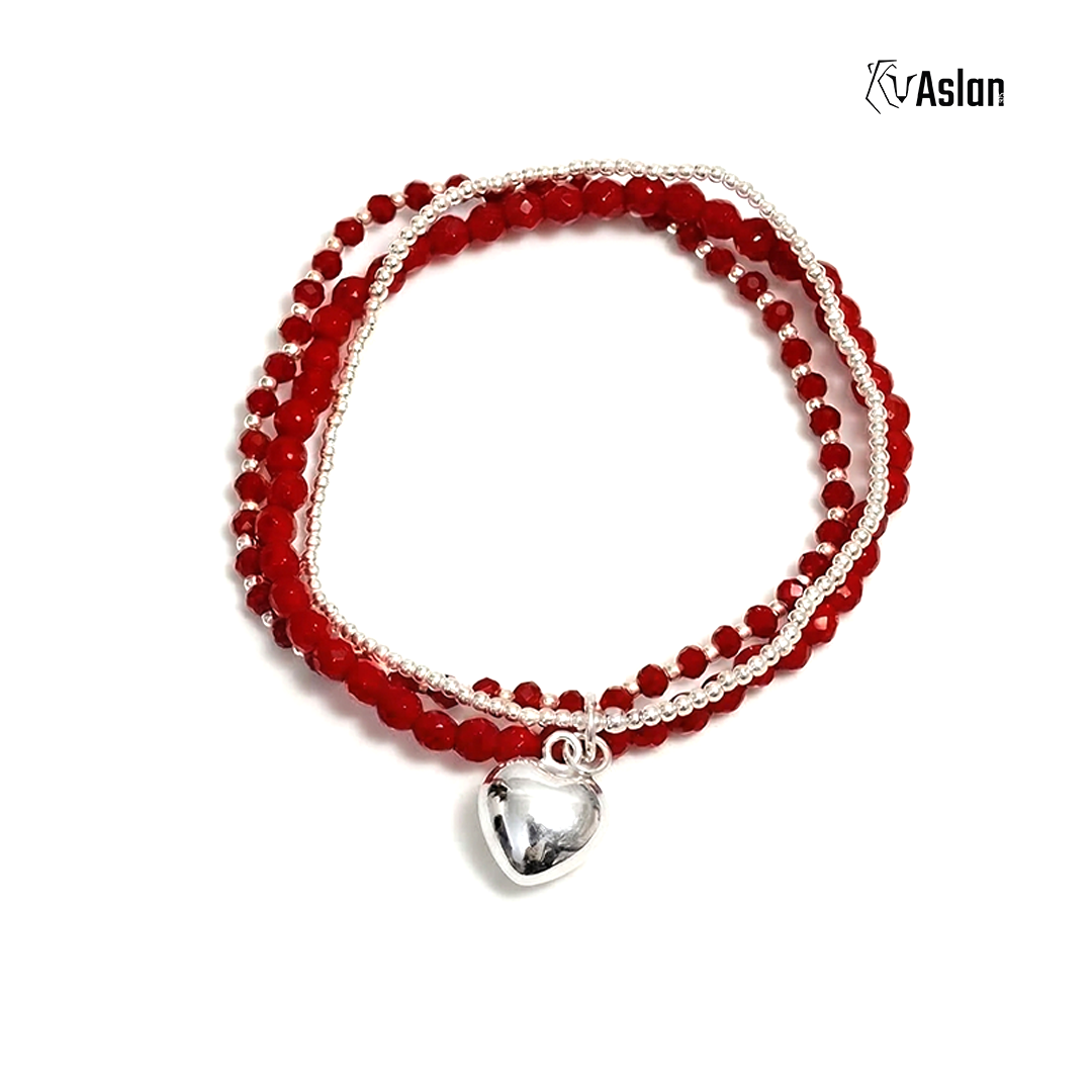Pulsera triple de plata