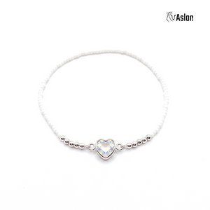 Pulsera corazón de cristal