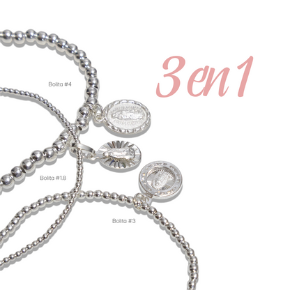 3 Pulseras virgen de Guadalupe