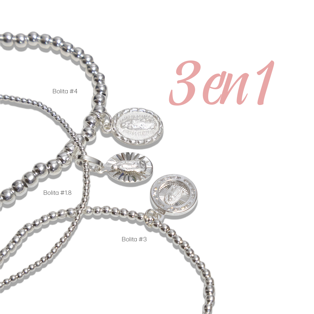 3 Pulseras virgen de Guadalupe