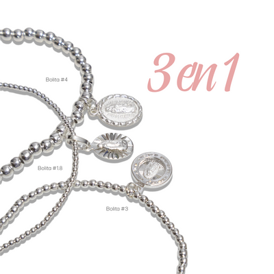 3 Pulseras virgen de Guadalupe