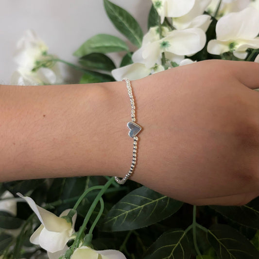 Pulsera corazón pulido