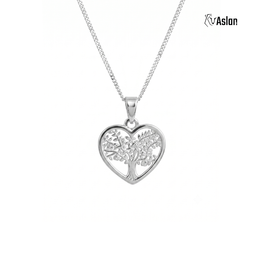 Cadena Arbol de la vida en corazón