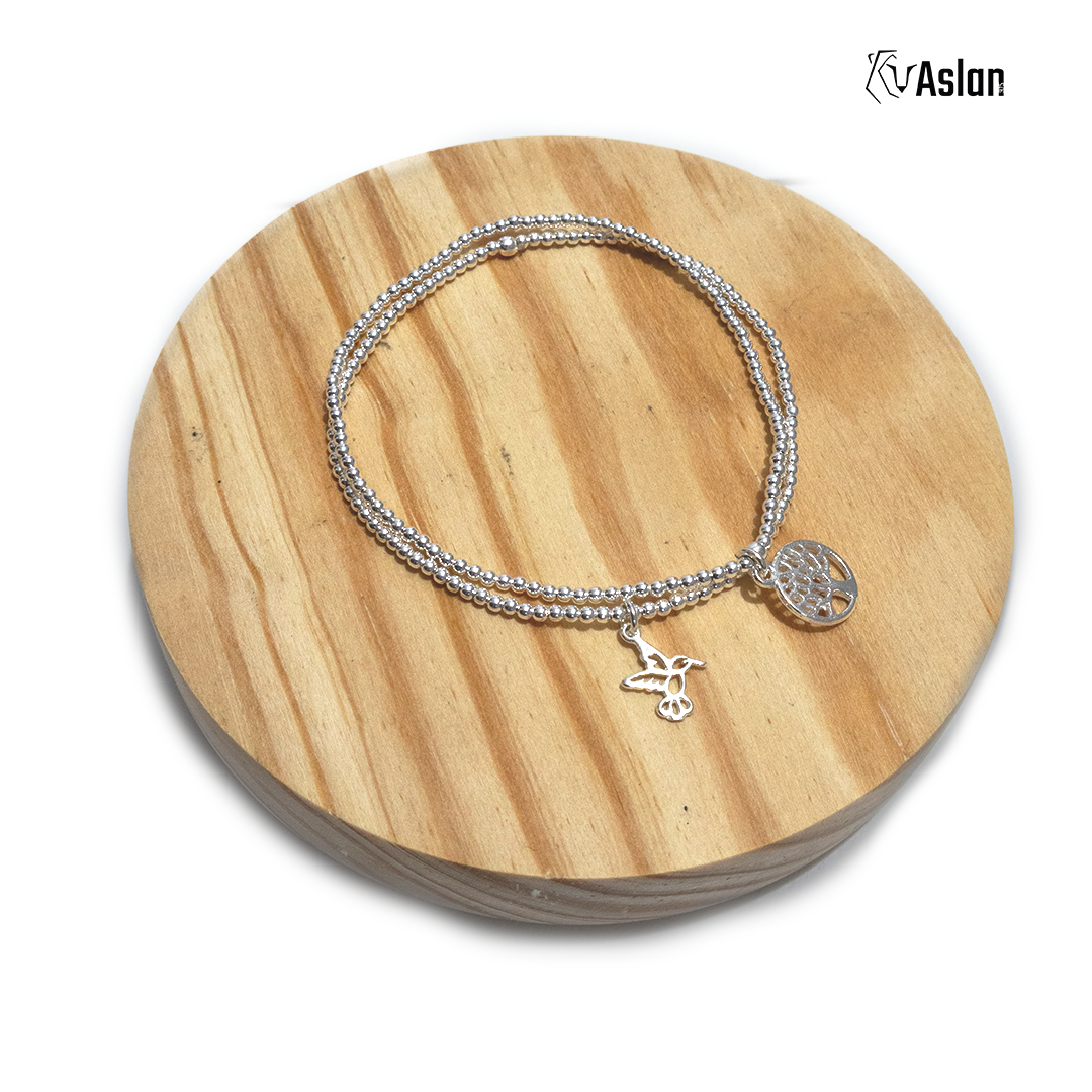 2 Pulseras libélula y árbol de la vida
