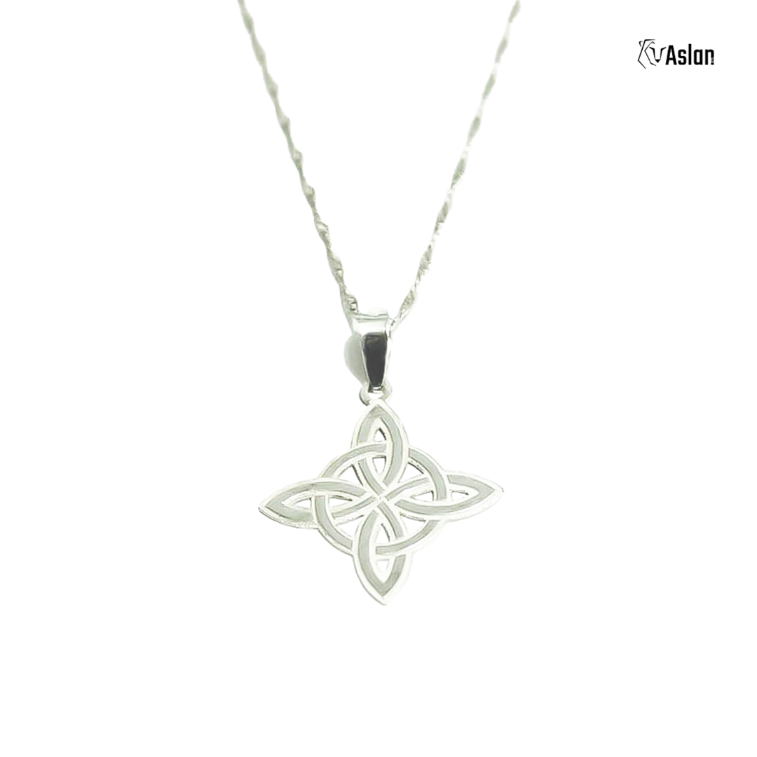 Collar nudo de bruja diamante