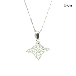 Collar nudo de bruja diamante