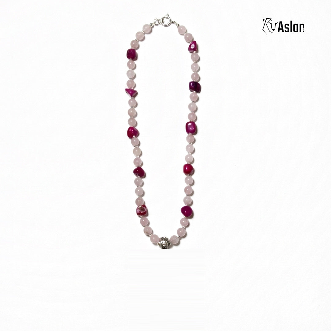 Collar Catrina Cuarzo Rosa sin dije