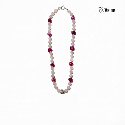 Collar Catrina Cuarzo Rosa sin dije