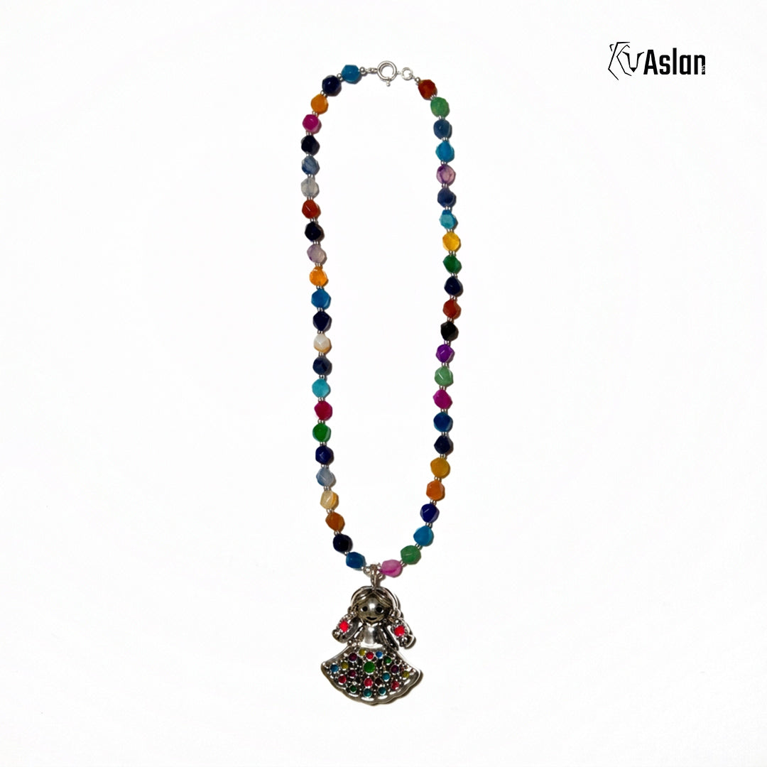 Collar Muñeca Otomí Multicolor