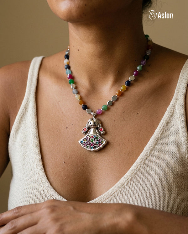 Collar Muñeca Otomí Multicolor