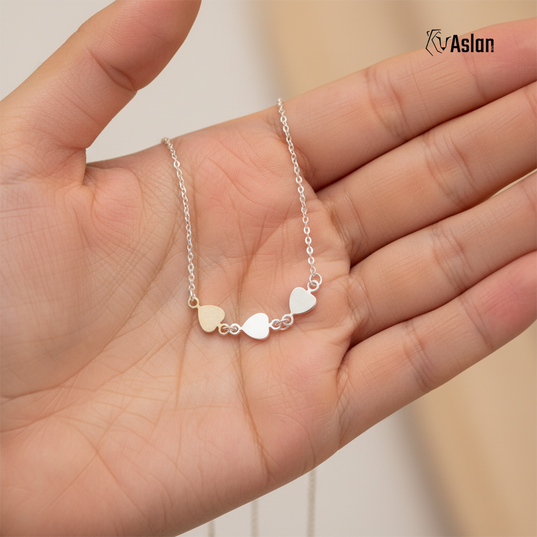 Collar corazón x3