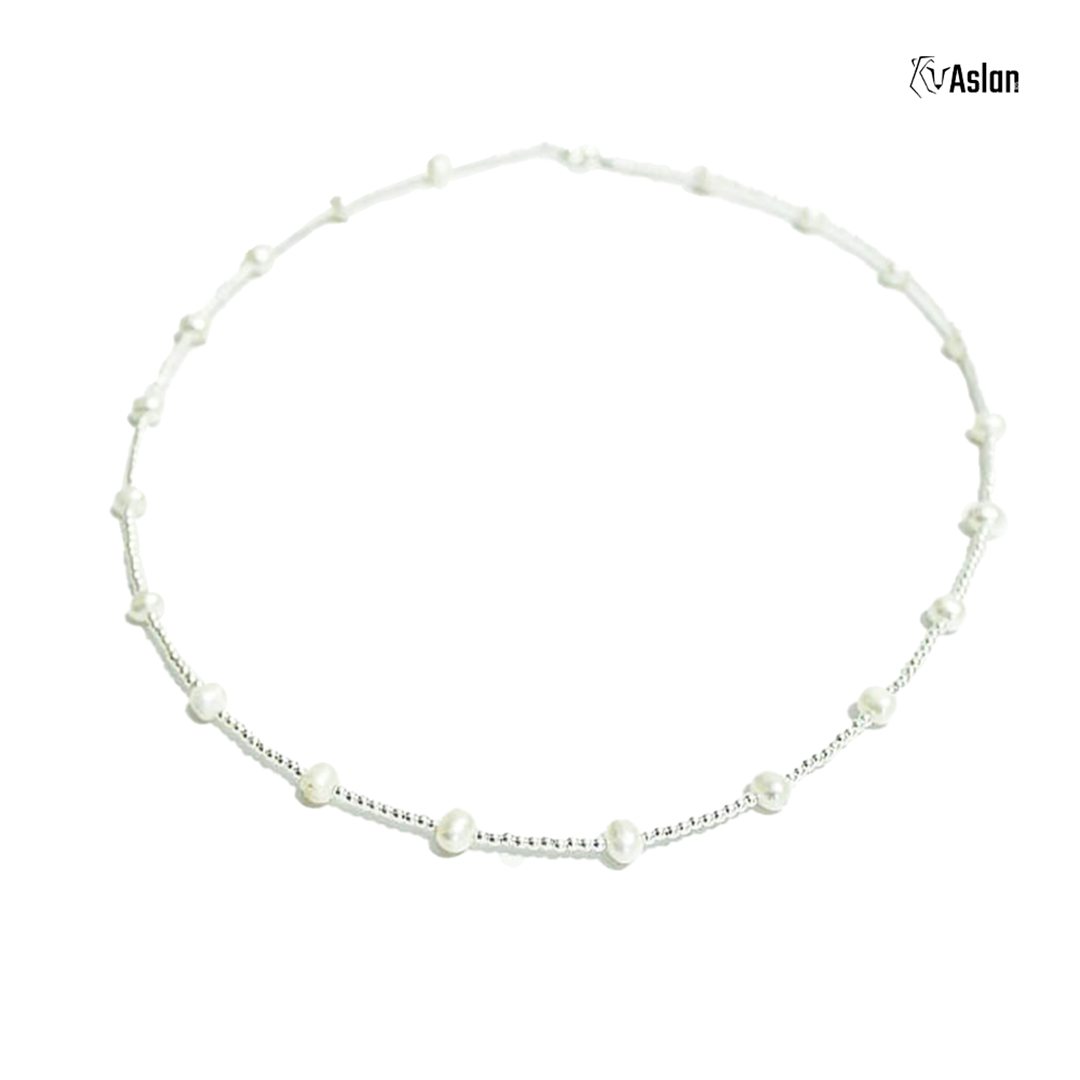 Gargantilla de perla con plata