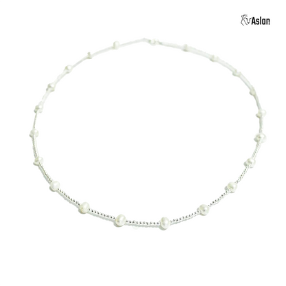 Gargantilla de perla con plata