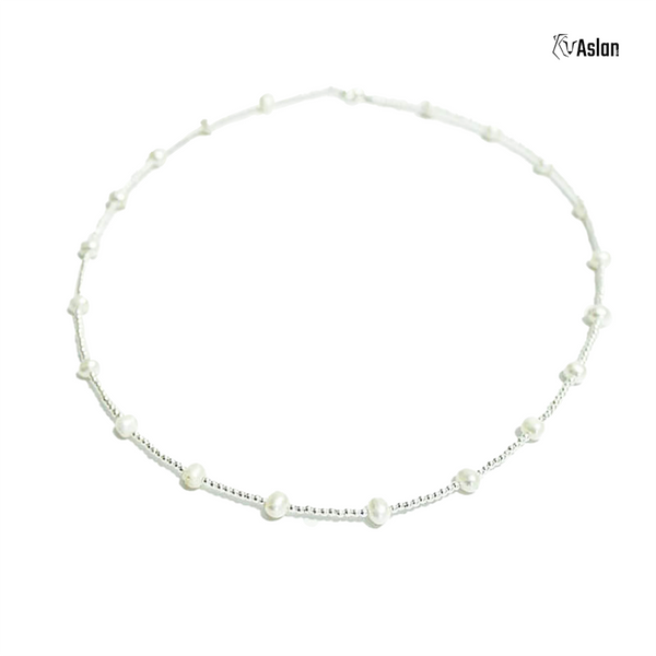 Gargantilla de perla con plata