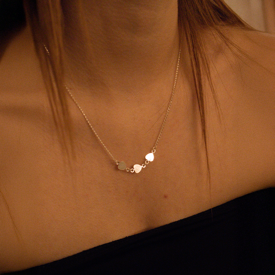 Collar corazón x3