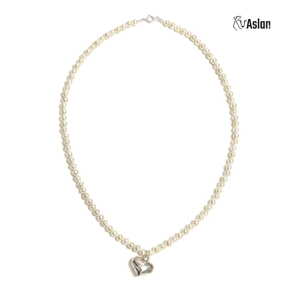 Collar corazón de perla