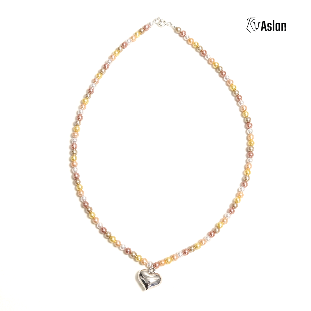 Collar corazón de perla