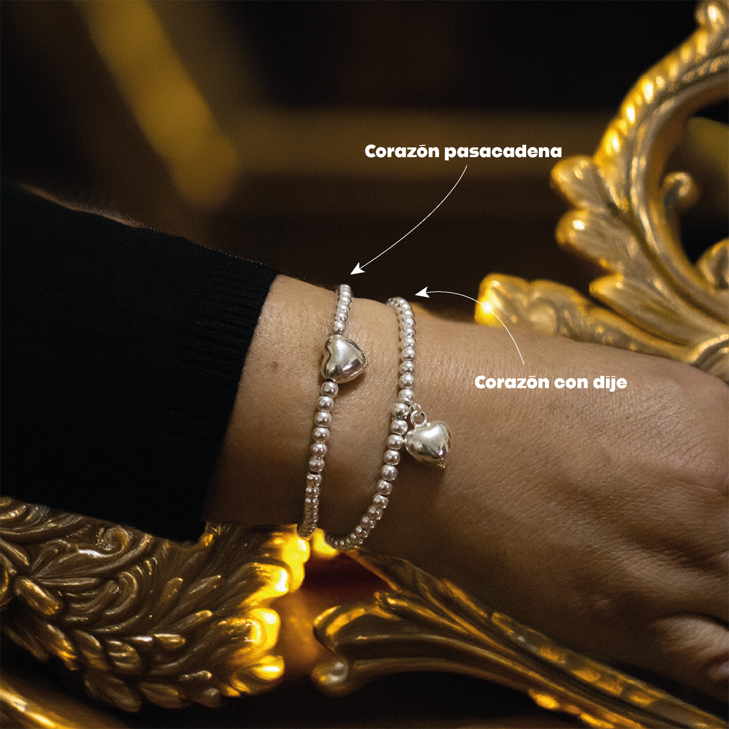 Pulsera de corazón grande