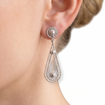Aretes gota filigrana