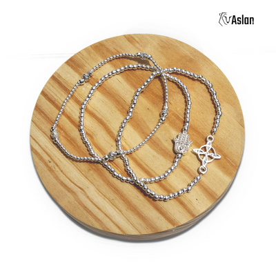 3 pulseras escudo de plata