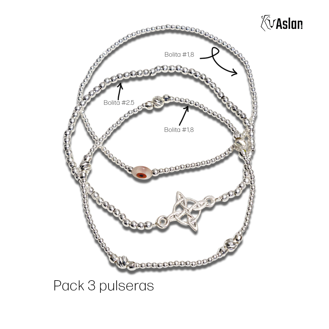 3 Pulseras guardiana roja