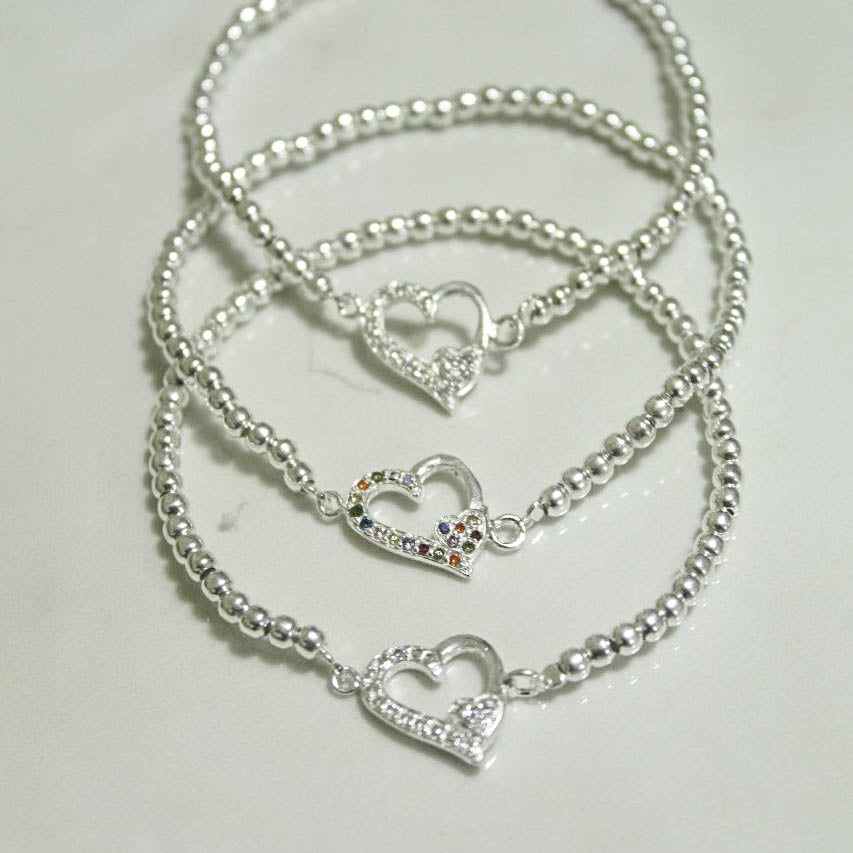 Pulsera corazón cristal