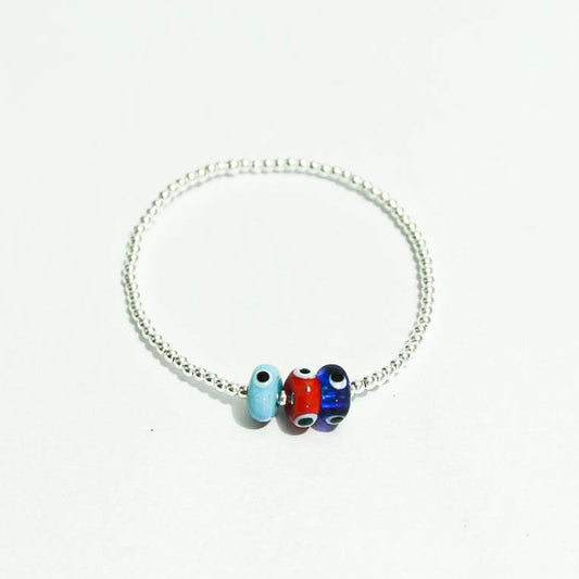 Pulsera triple ojito turco