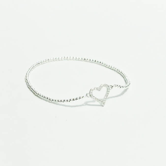 Pulsera corazón zirconia