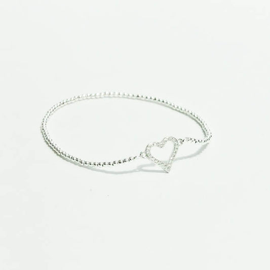 Pulsera corazón zirconia