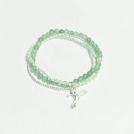 Pulsera colibrí jade