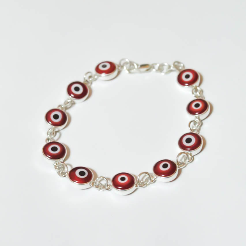 Pulsera roja de ojos turcos