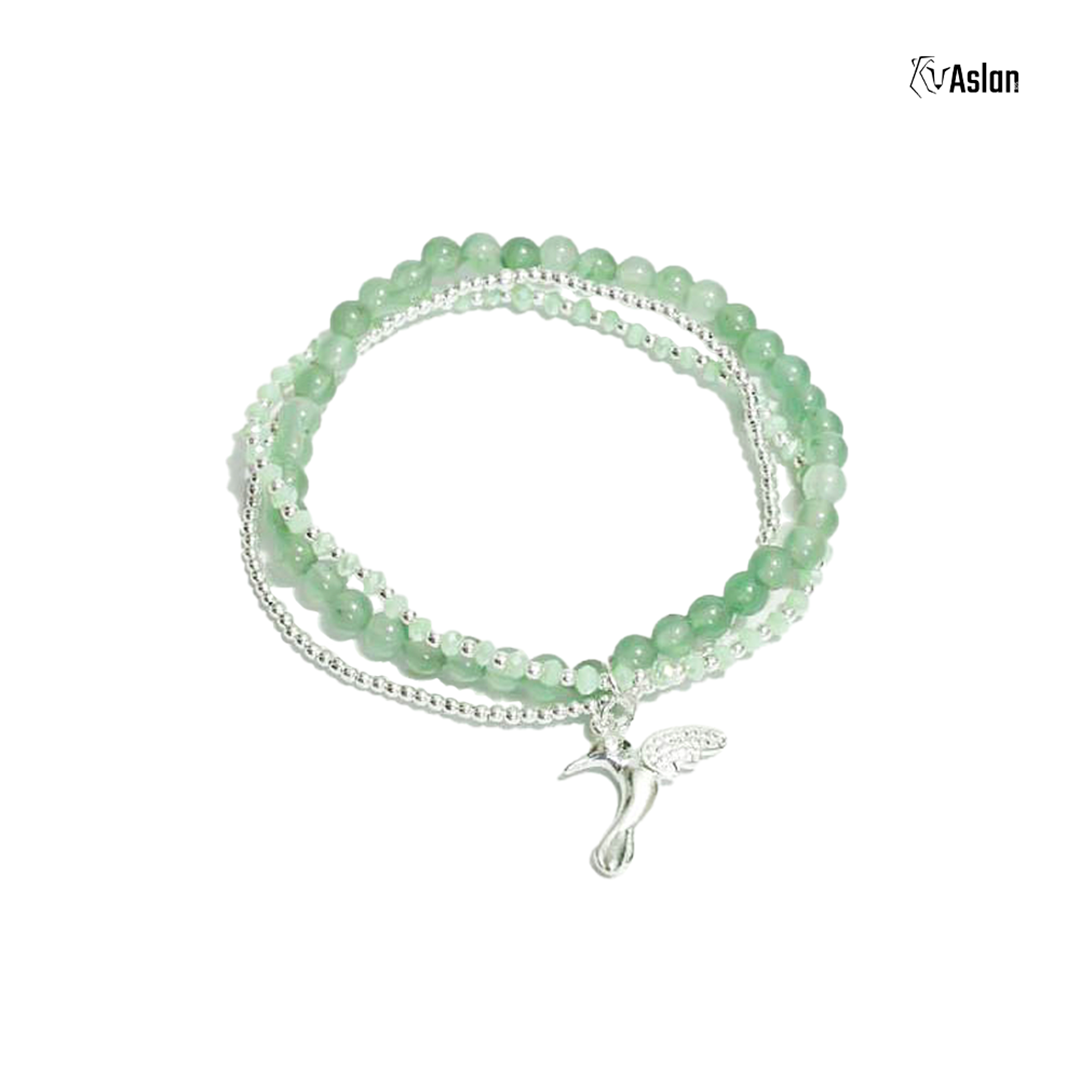 Pulsera colibrí jade