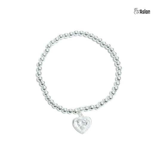 Pulsera corazón de zirconia
