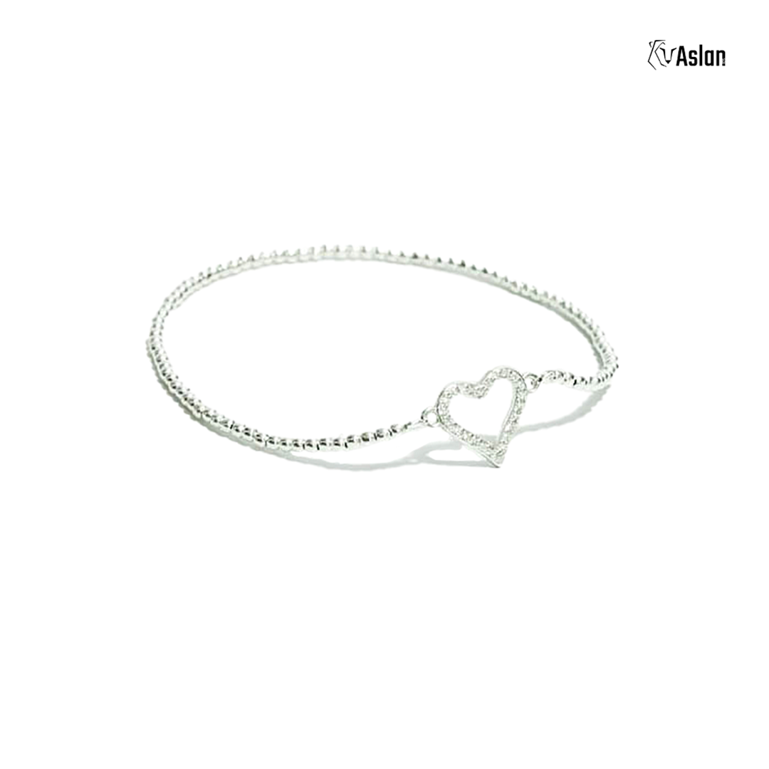 Pulsera corazón zirconia