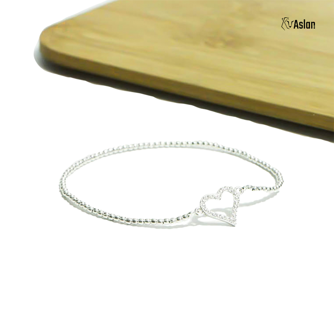 Pulsera corazón zirconia