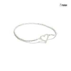 Pulsera corazón zirconia