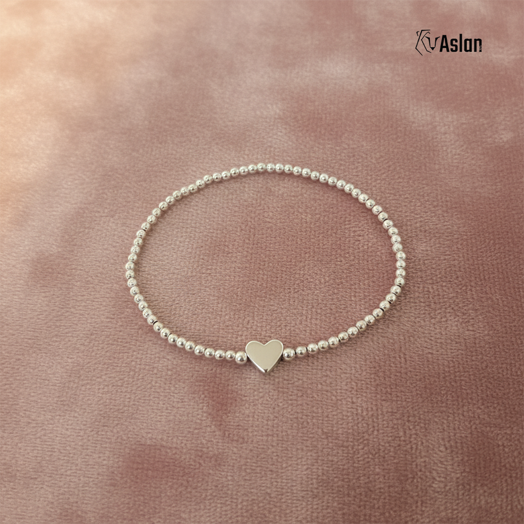 Pulsera corazón pulido