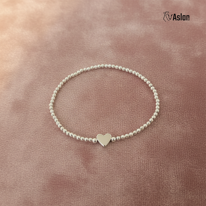Pulsera corazón pulido