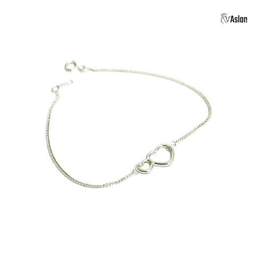 Pulsera dos corazones