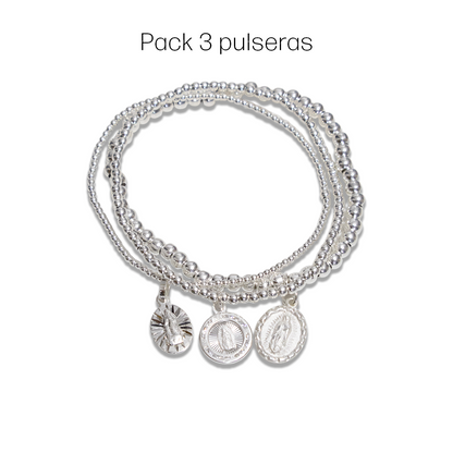 3 Pulseras virgen de Guadalupe